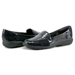 Discount Easy Spirit Abide Casual Flats NavyPatentLeatherCroco