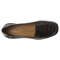 Discount Easy Spirit Abide Croco Print Casual Flats BlackCrocoPrint