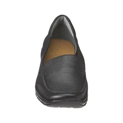 Best Easy Spirit Abide Leather Casual Flats BlackLeather