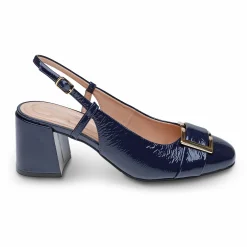 New Easy Spirit Alissa Slingback Pumps NavyPatentLeather