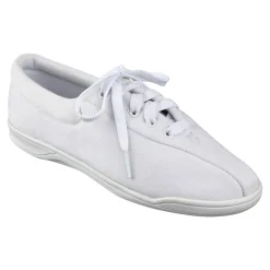 Best Easy Spirit AP1 Canvas Walking Shoes WhiteFabric