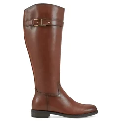 Online Easy Spirit Aubrey Wide Calf Casual Boots BrownLeather