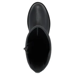 Sale Easy Spirit Aubrey Wide Calf Casual Boots BlackLeather