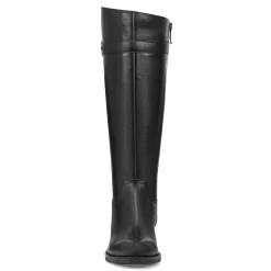 Sale Easy Spirit Aubrey Wide Calf Casual Boots BlackLeather