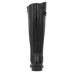 Sale Easy Spirit Aubrey Wide Calf Casual Boots BlackLeather