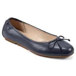 Outlet Easy Spirit Baily Ballet Flats NavyLeather