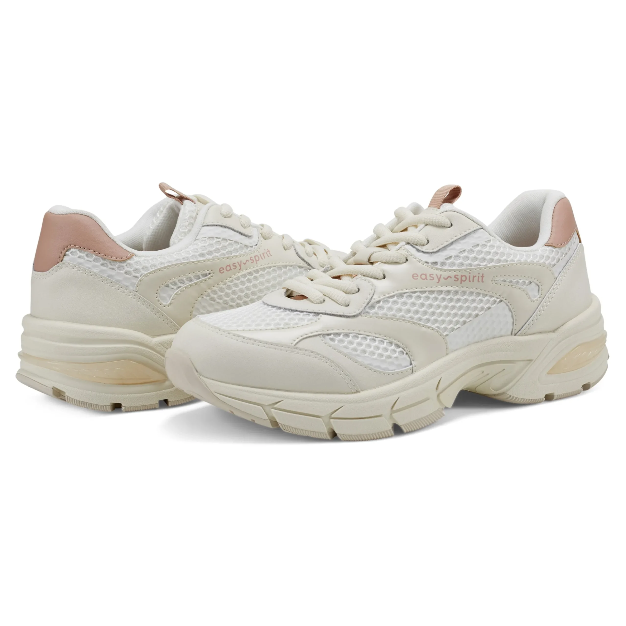 Discount Easy Spirit Barbeau Lace-Up Walking Shoes Natural