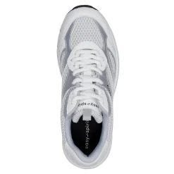 Discount Easy Spirit Barbeau Lace-Up Walking Shoes White/Silver