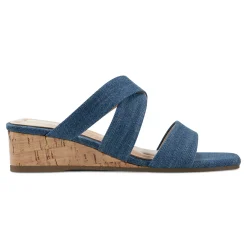 Clearance Easy Spirit Becky Wedge Sandals BlueDenim