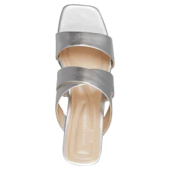 Easy Spirit Becky Wedge Sandals SilverLeather