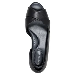 Best Easy Spirit Bernie Dress Wedges BlackLeather