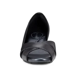 Best Easy Spirit Bernie Dress Wedges BlackLeather