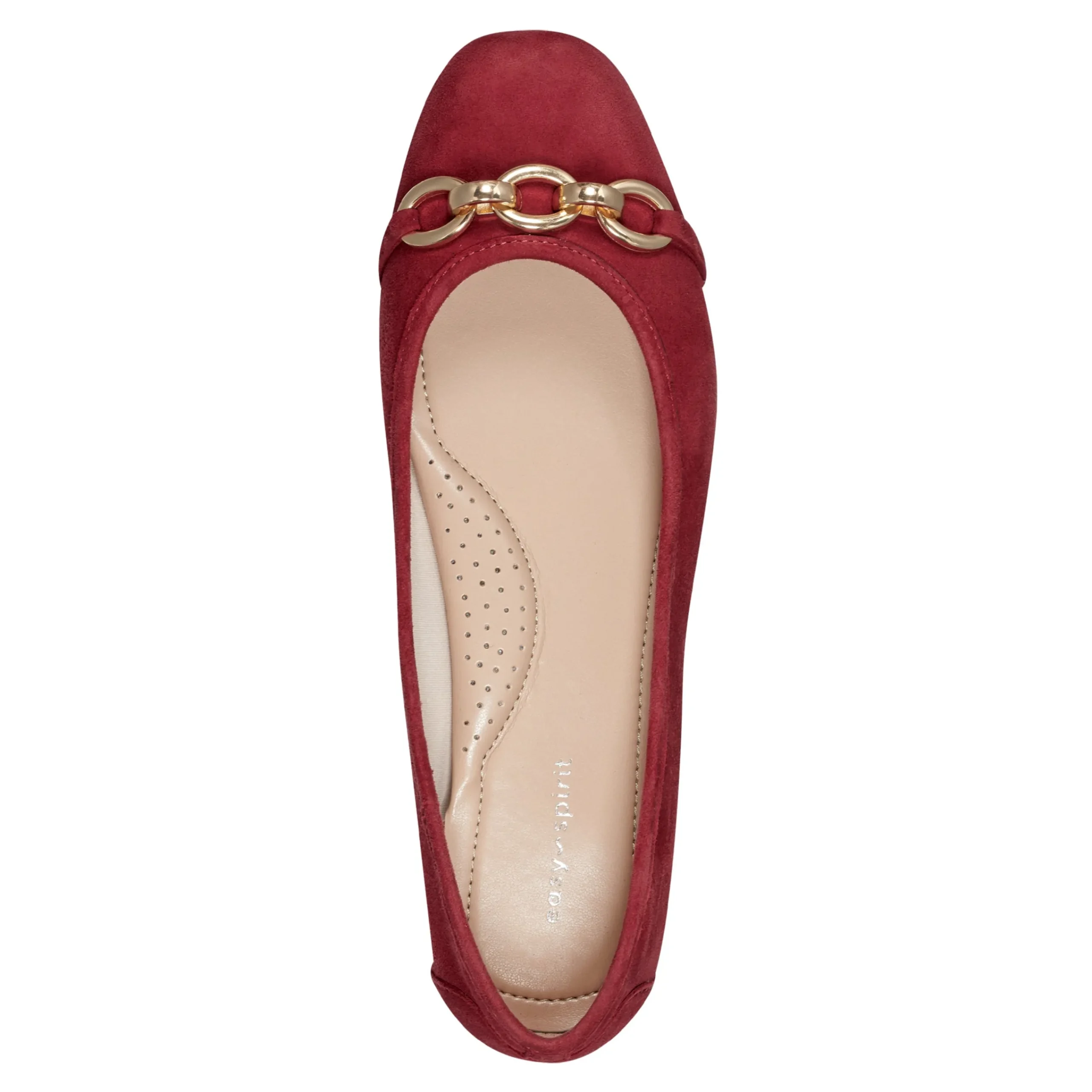 Outlet Easy Spirit Brandi Ballet Flats RedSuede