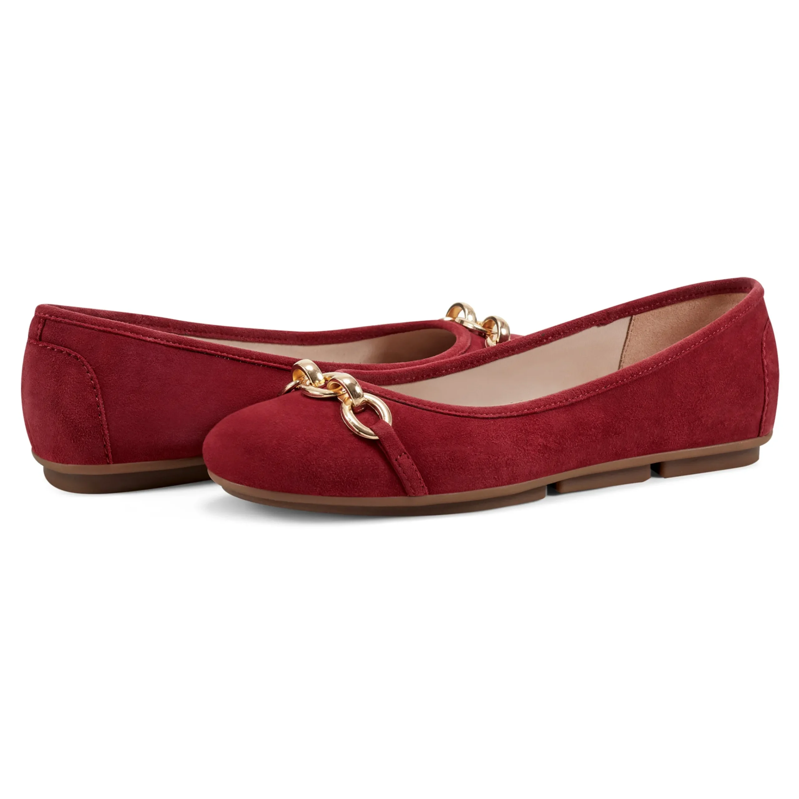 Outlet Easy Spirit Brandi Ballet Flats RedSuede