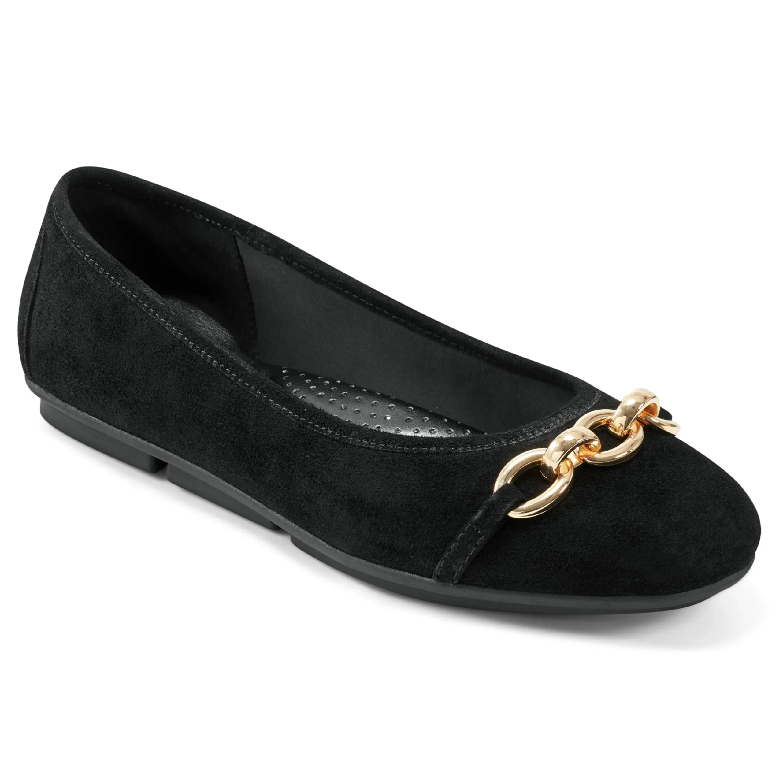 New Easy Spirit Brandi Ballet Flats BlackSuede