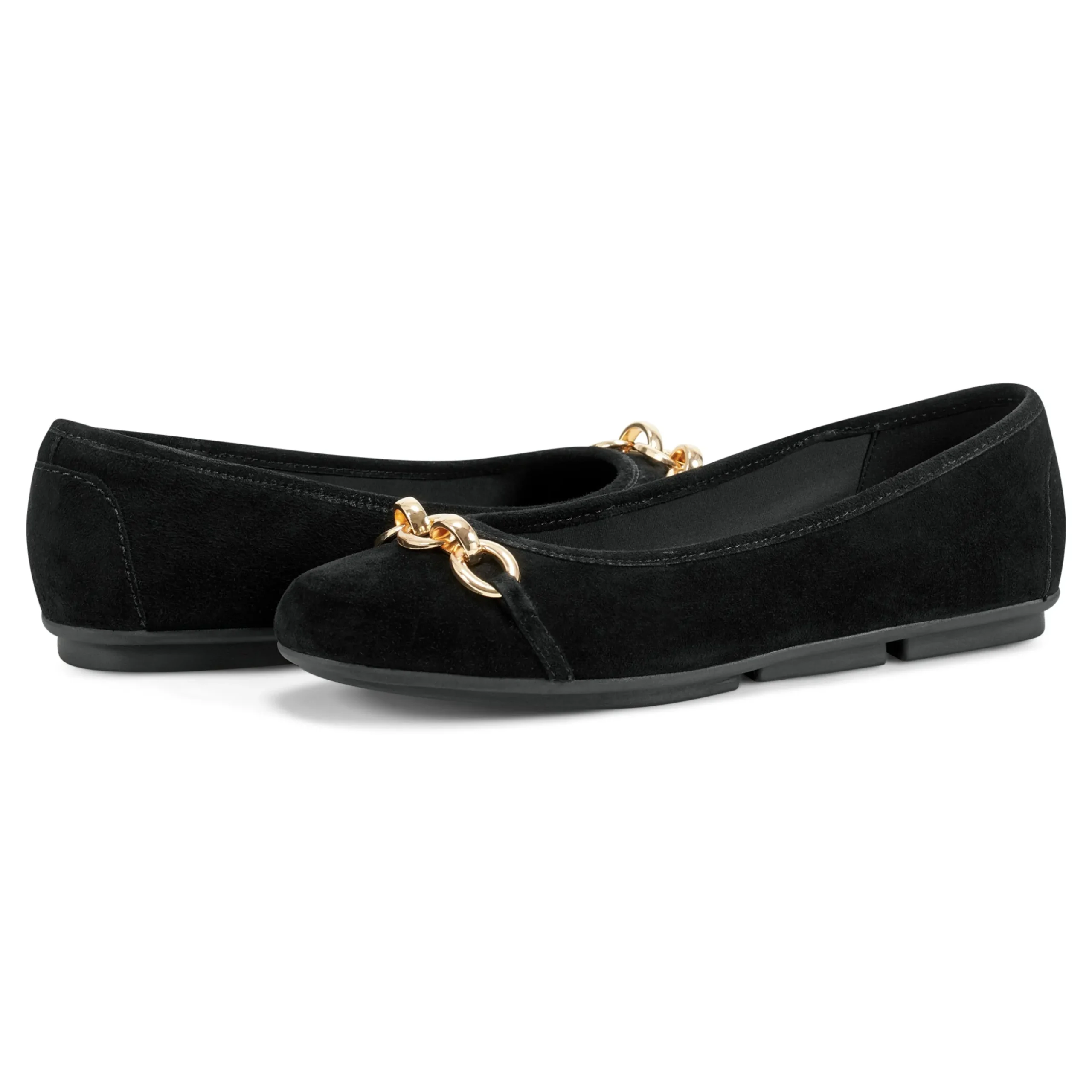 New Easy Spirit Brandi Ballet Flats BlackSuede