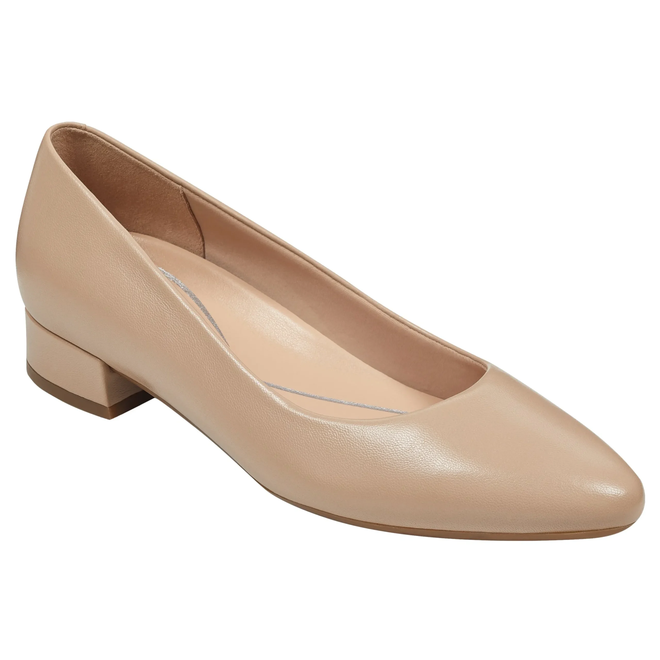 Hot Easy Spirit Caldise Leather Low Heel Dress Shoes LiteLatteLeather