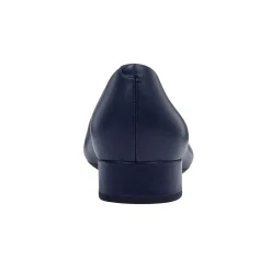 Discount Easy Spirit Caldise Leather Low Heel Dress Shoes NavyLeather