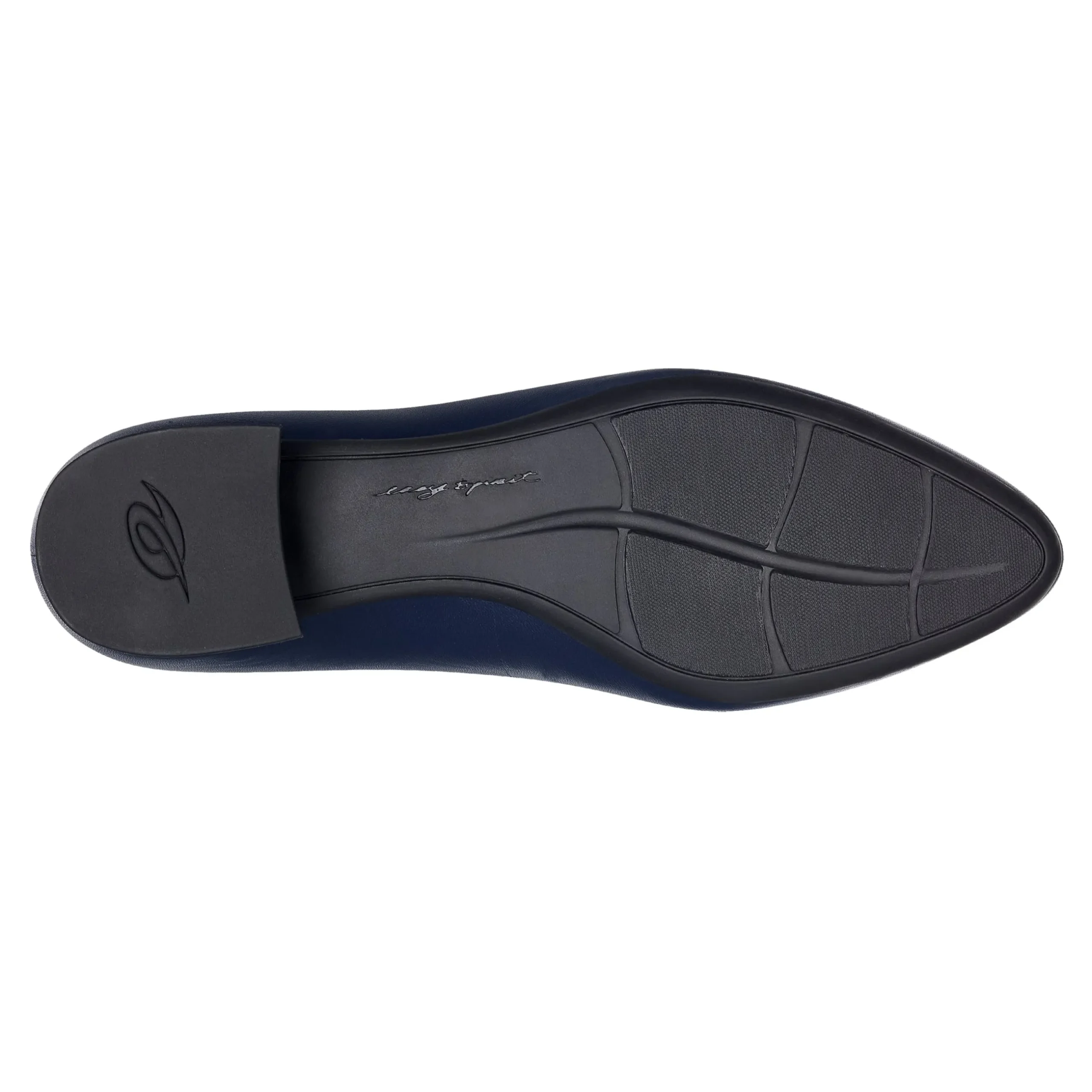 Discount Easy Spirit Caldise Leather Low Heel Dress Shoes NavyLeather