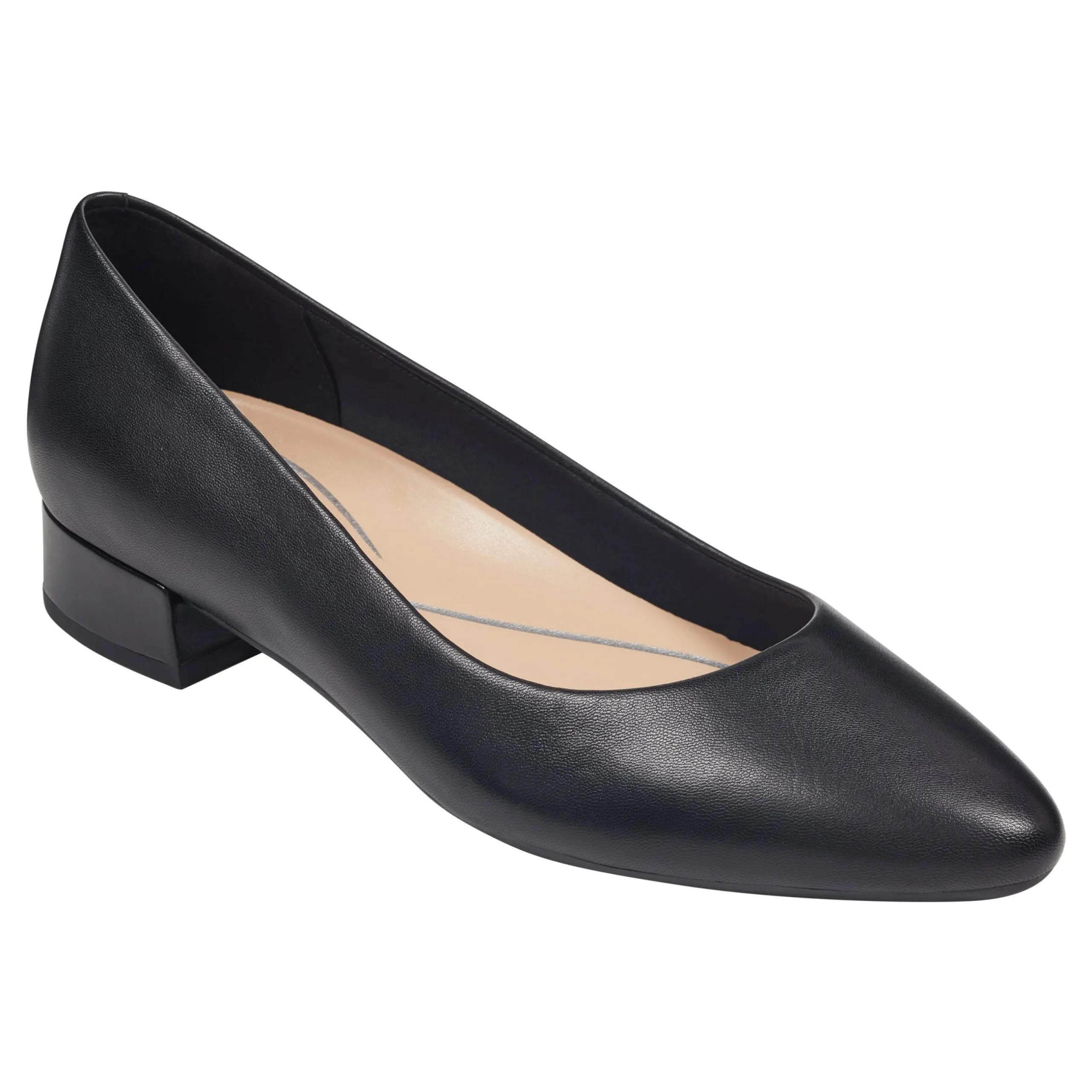 Online Easy Spirit Caldise Leather Low Heel Dress Shoes BlackLeather