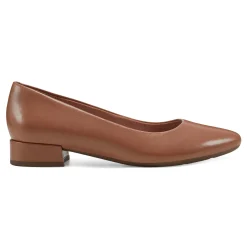 Best Easy Spirit Caldise Low Heel Dress Shoes BrownLeather