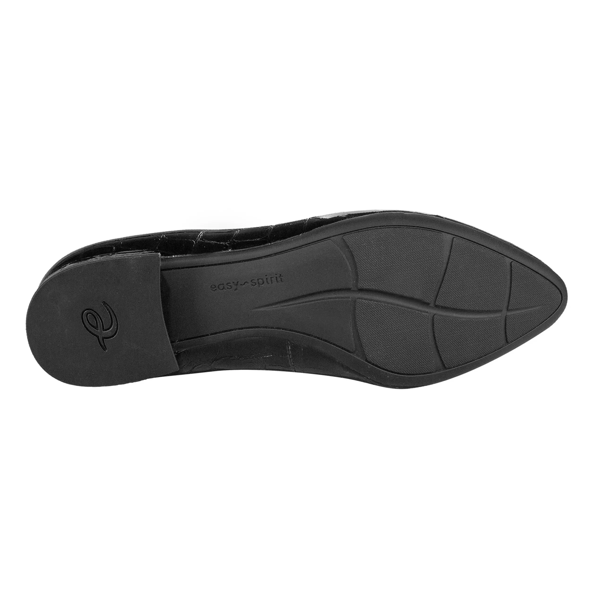 Clearance Easy Spirit Caldise Low Heel Dress Shoes BlackCrocoPatent