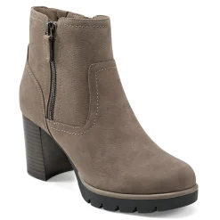 Clearance Easy Spirit Camber Lug Sole Dress Booties TaupeSuede