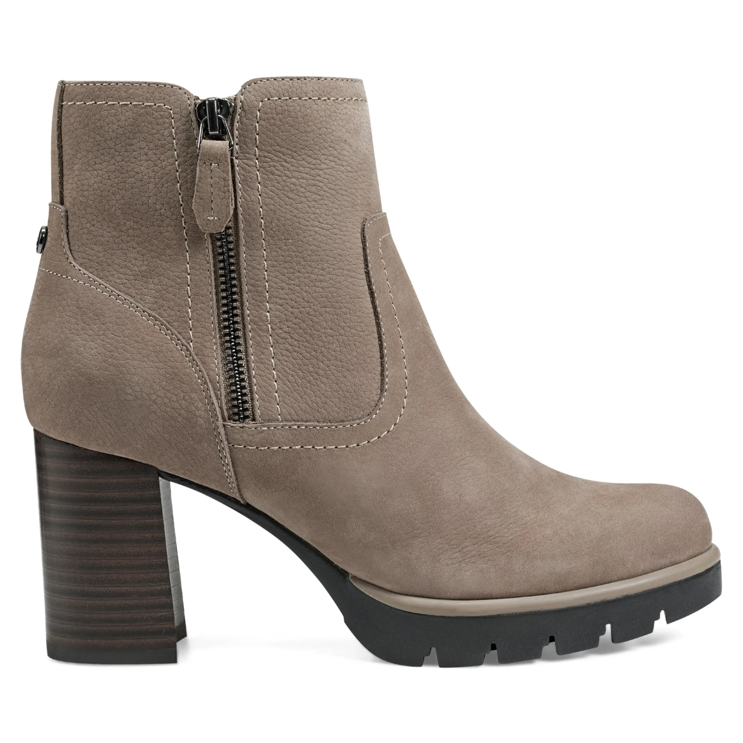 Clearance Easy Spirit Camber Lug Sole Dress Booties TaupeSuede