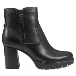 New Easy Spirit Camber Lug Sole Dress Booties BlackLeather