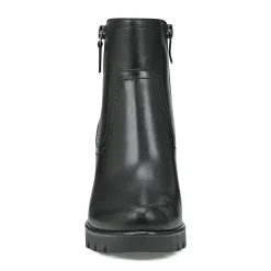 New Easy Spirit Camber Lug Sole Dress Booties BlackLeather