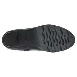 New Easy Spirit Camber Lug Sole Dress Booties BlackLeather