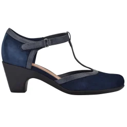 Sale Easy Spirit Cara T-Strap Heels NavySuede