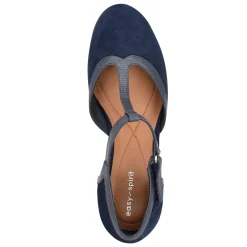 Sale Easy Spirit Cara T-Strap Heels NavySuede