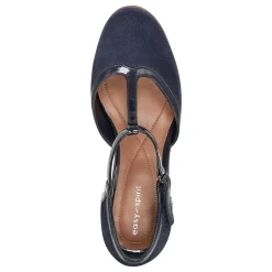 Discount Easy Spirit Cara T-Strap Heels DarkBlueSuede