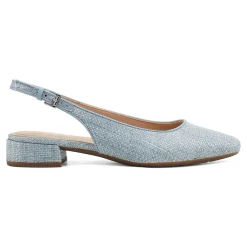 Clearance Easy Spirit Cassius Slingback Pumps LightBlueRaffia