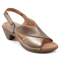 Best Easy Spirit Chantal Casual Heeled Sandals BronzePearlized