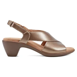 Best Easy Spirit Chantal Casual Heeled Sandals BronzePearlized