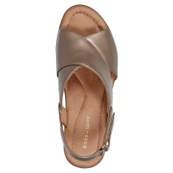 Best Easy Spirit Chantal Casual Heeled Sandals BronzePearlized