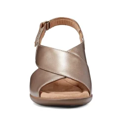 Best Easy Spirit Chantal Casual Heeled Sandals BronzePearlized
