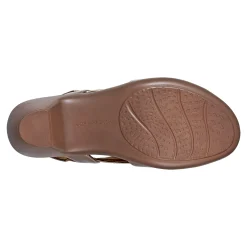 Best Easy Spirit Chantal Casual Heeled Sandals BronzePearlized