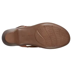 New Easy Spirit Chantal Casual Heeled Sandals BrownLeather
