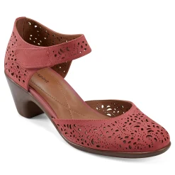 Best Easy Spirit Cindie Mary Jane Heels CoralLeatherNubuck