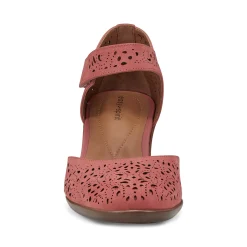 Best Easy Spirit Cindie Mary Jane Heels CoralLeatherNubuck