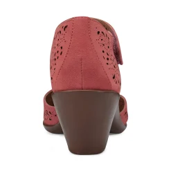 Best Easy Spirit Cindie Mary Jane Heels CoralLeatherNubuck