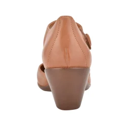 Discount Easy Spirit Clarice Mary Jane Heels BrownLeather