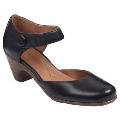 Best Easy Spirit Clarice Mary Jane Heels BlackLeather