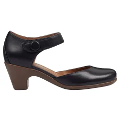 Best Easy Spirit Clarice Mary Jane Heels BlackLeather