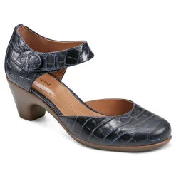 Outlet Easy Spirit Clarice Mary Jane Heels DarkBlueCroco