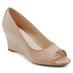 Discount Easy Spirit Coleen Peep Toe Wedges Natural
