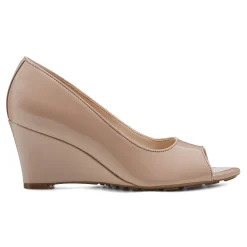 Discount Easy Spirit Coleen Peep Toe Wedges Natural
